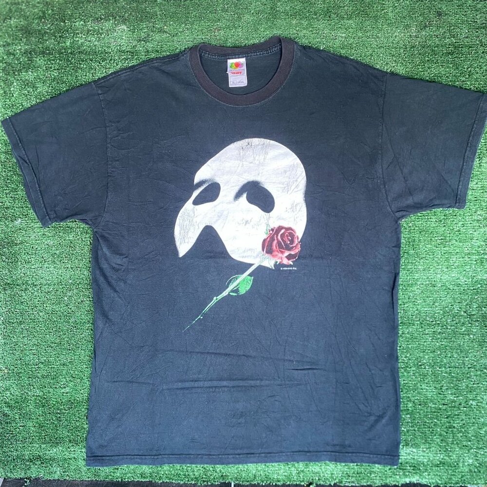 Vintage 90s Phantom of the Opera Shirt Mask Horror Movie Tee